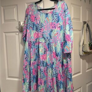 Lilly Pulitzer Pink and Blue Floral Dress